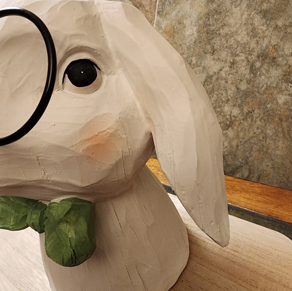 Classy Bunny Wearing Glasses Statue Decor SO CUTE - Picture 8 of 9